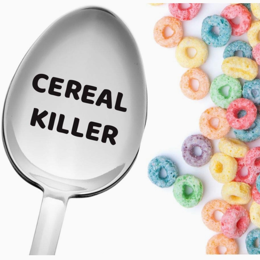 Cereal Killer Spoon, Engraved Spoon, Stainless